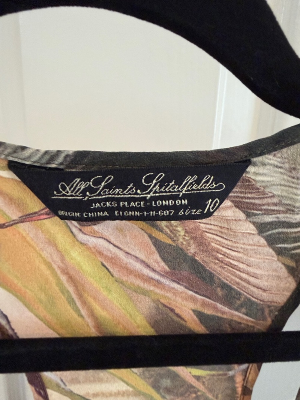 All Saints Silk Floral & Hummingbird Tank Top - Picture 3 of 4